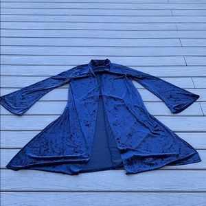 Forever 21 velvet material blue coatee